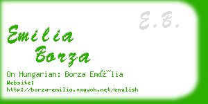 emilia borza business card